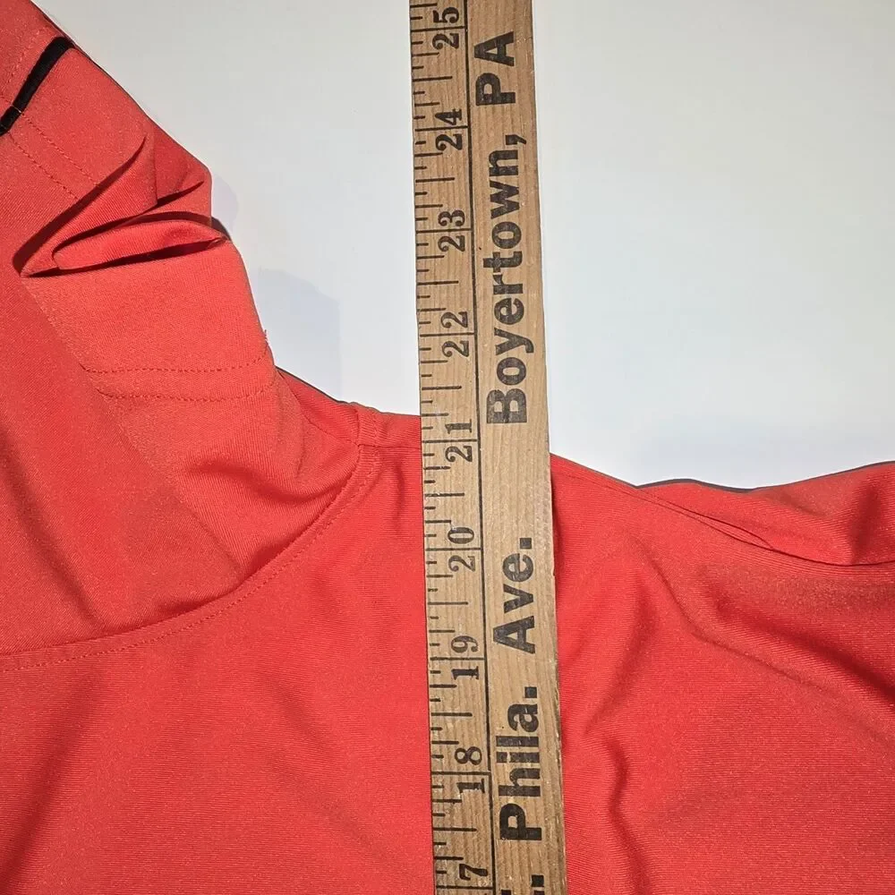 J. Lindeberg L 100% Polyester Regular Golf SS Stretch Button Polo Solid Shirt
